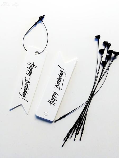 Geschenkanhänger Happy Birthday schmal